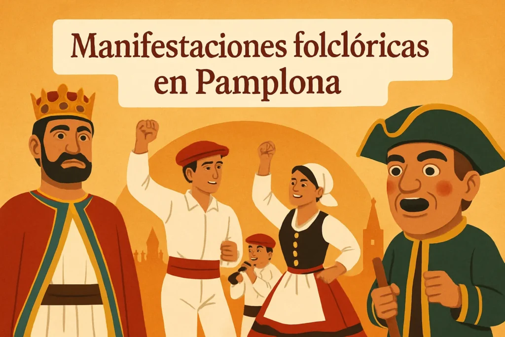 manifestaciones folclóricas en Pamplona