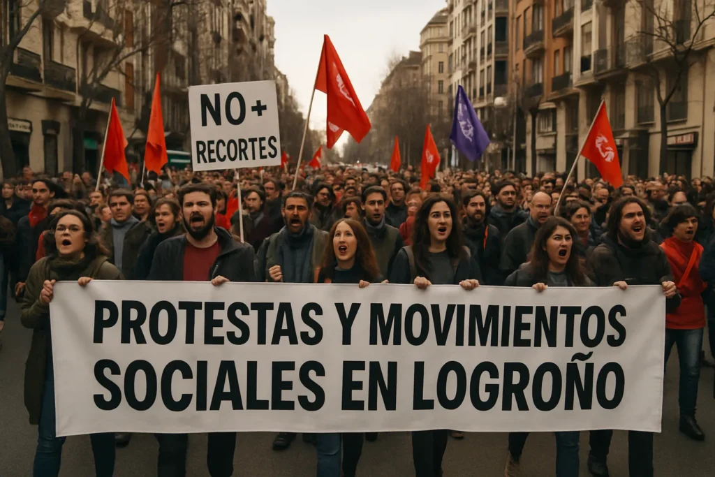 protestas y movimientos sociales en Logroño