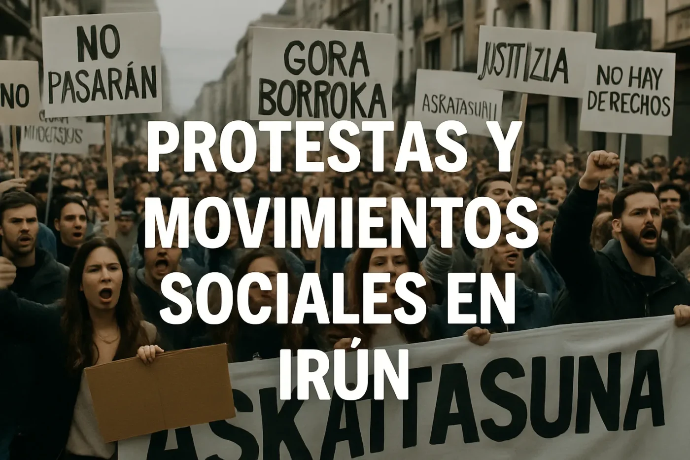 protestas y movimientos sociales en Irún