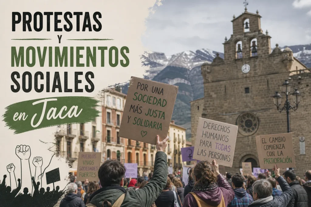protestas y movimientos sociales en Jaca